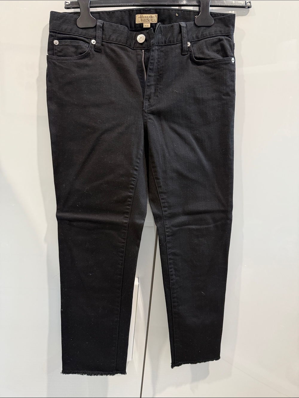 Burberry Black Waist Label Jeans. Slim Crop. W29 size
